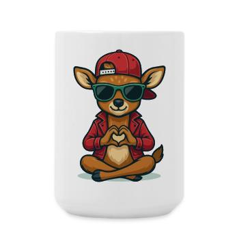Style cœur de cerf - Grande tasse 440 ml - blanc - Devant