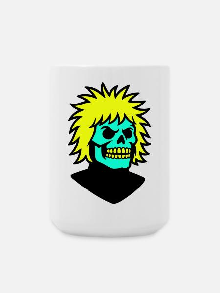 Skullman avec une coiffure cool - Grande tasse 440 ml - blanc