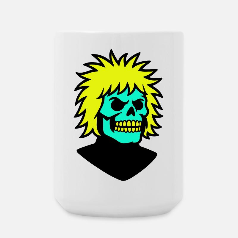 Skullman avec une coiffure cool - Grande tasse 440 ml - blanc