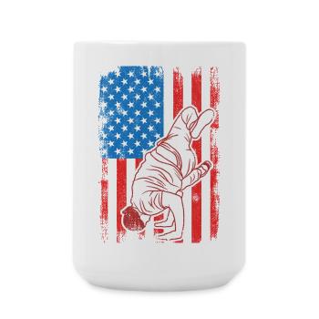 4th of July USA Breakdance - Large Mug 440 ml - white - Front