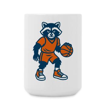 Basket-ball raton laveur - Grande tasse 440 ml - blanc - Devant