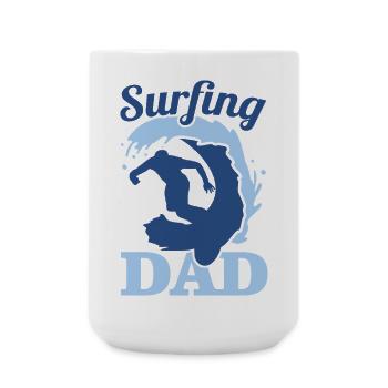 Père surfeur - Grande tasse 440 ml - blanc - Devant