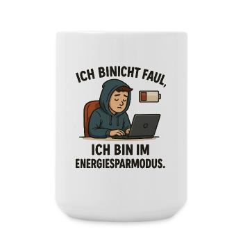 Ich bin nicht faul - Große Tasse 440 ml - Weiß - Vorne