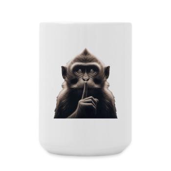 A Silent Monkey - Large Mug 440 ml - white - Front