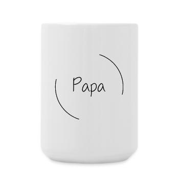 Papa - Große Tasse 440 ml - Weiß - Vorne