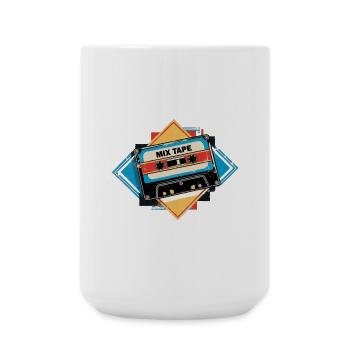 Mix Tape Vintage Graphique - Grande tasse 440 ml - blanc - Devant