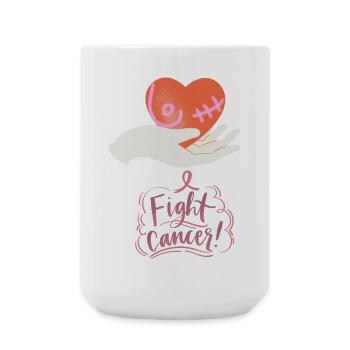 Fight against cancer - Large Mug 440 ml - white - Front