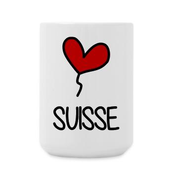 SWITZERLAND. HUMOR. COUNTRY. FLAG. GENEVA. LAUSANNE - Large Mug 440 ml - white - Front