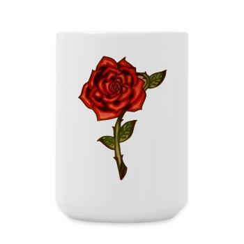 Red Rose - Large Mug 440 ml - white - Front