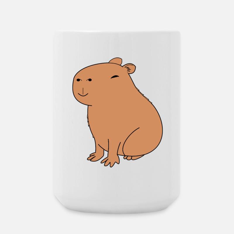 Capybara heureux - Grande tasse 440 ml - blanc