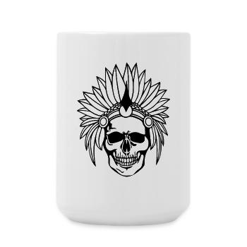 Bijoux indiens Skull - Grande tasse 440 ml - blanc - Devant