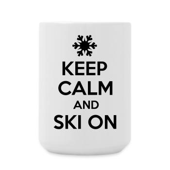 Ski - Große Tasse 440 ml - Weiß - Vorne