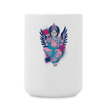 Ganesha, votre dieu de la fortune, libère la voie - Grande tasse 440 ml - blanc - Devant