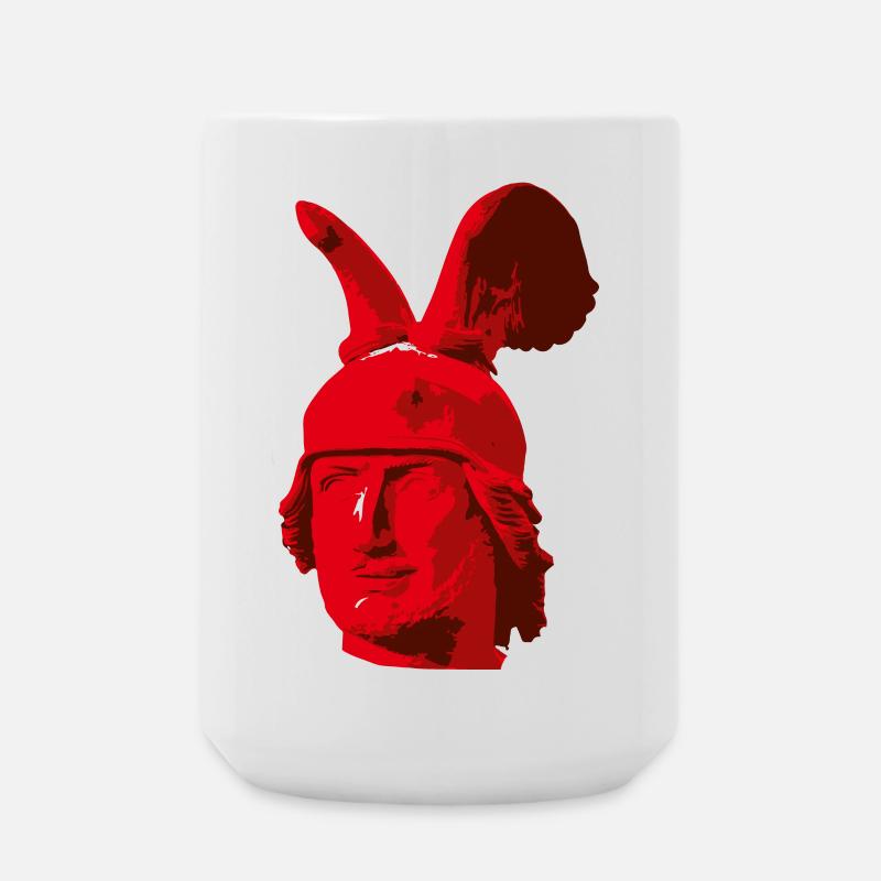 Head of the Hermann Monument - Large Mug 440 ml - white
