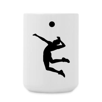 volleyball - Large Mug 440 ml - white - Front