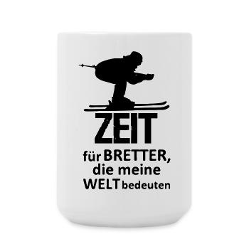 Ski Skifahren Skifahrer Sport Winter Geschenk - Große Tasse 440 ml - Weiß - Vorne