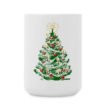 Christmas tree - Large Mug 440 ml - white - Front
