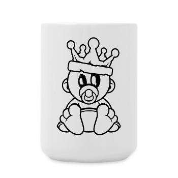 couronne de bébé grossesse - Grande tasse 440 ml - blanc - Devant