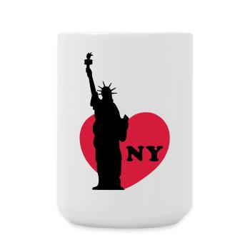 new york - Große Tasse 440 ml - Weiß - Vorne