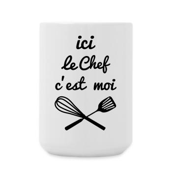 chef cuisine - Grande tasse 440 ml - blanc - Devant