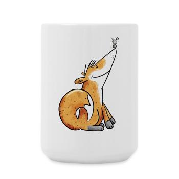 Fuchs Und Maus Comic Tiermotiv Fun Kinder Geschenk - Große Tasse 440 ml - Weiß - Vorne