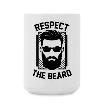Respecter Le roi barbe respecte Barde - Grande tasse 440 ml - blanc - Devant
