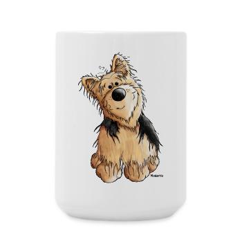 Yorkshire Terrier - Hund - Große Tasse 440 ml - Weiß - Vorne