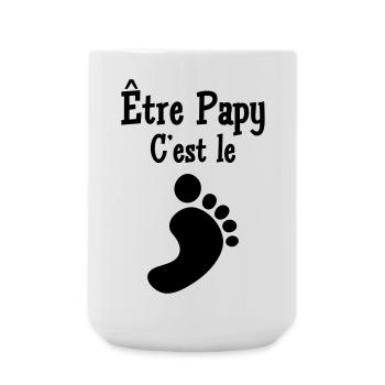 Être Papy c'est le pied ! - Grande tasse 440 ml - blanc - Devant