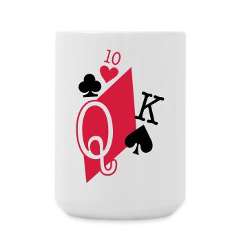 playing cards - Large Mug 440 ml - white - Front