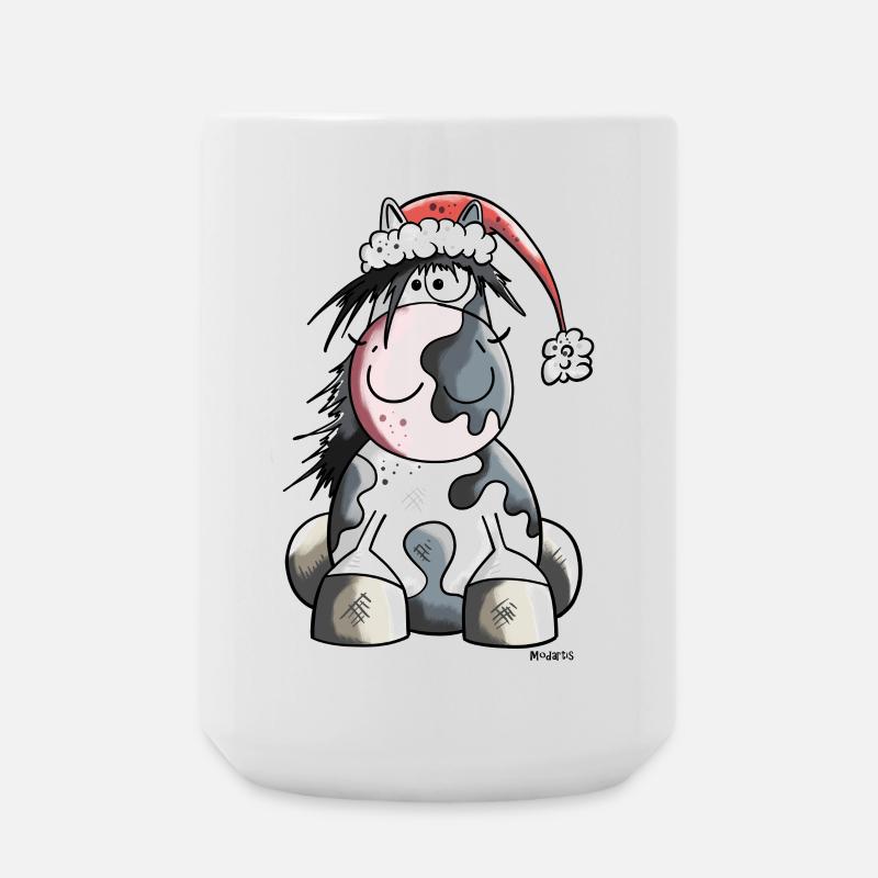Weihnachtspferd - Große Tasse 440 ml - Weiß