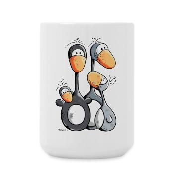Cute Penguin Family - Large Mug 440 ml - white - Front