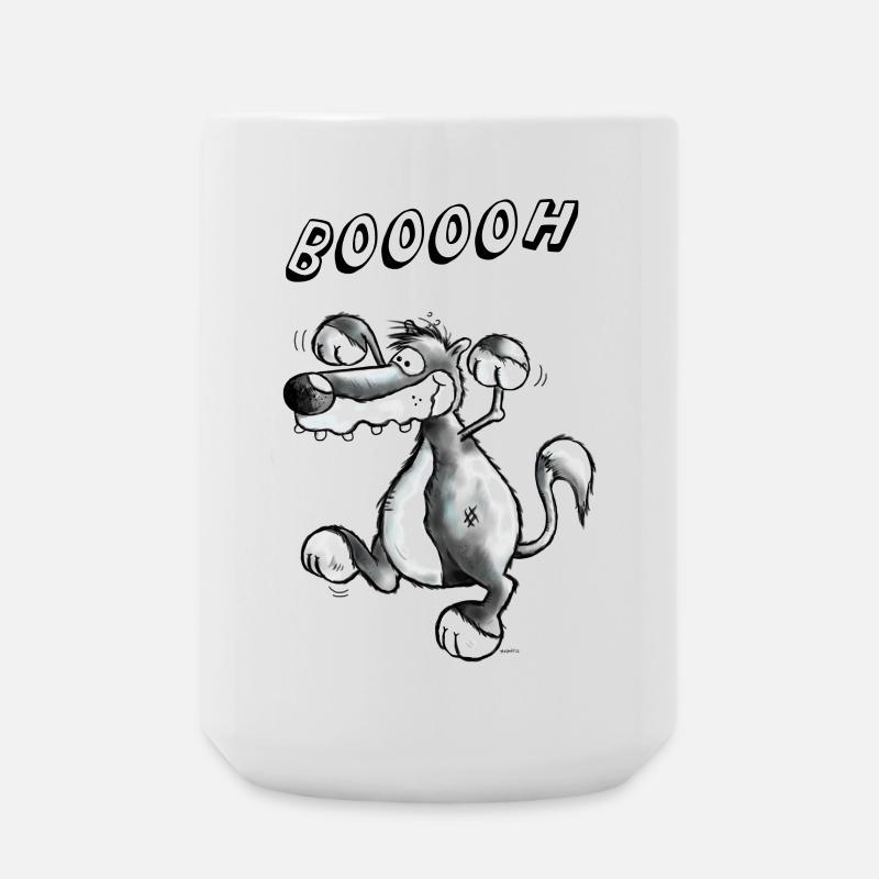 Wilder Wolf - Große Tasse 440 ml - Weiß