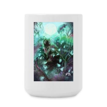 Chat de la forêt dans la forêt magique - Grande tasse 440 ml - blanc - Devant
