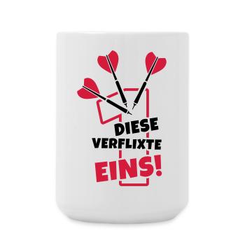 dart humor dartpfeile - Große Tasse 440 ml - Weiß - Vorne