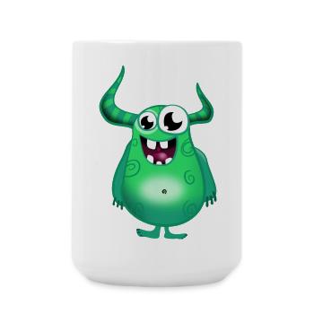 Vert monstre - Grande tasse 440 ml - blanc - Devant