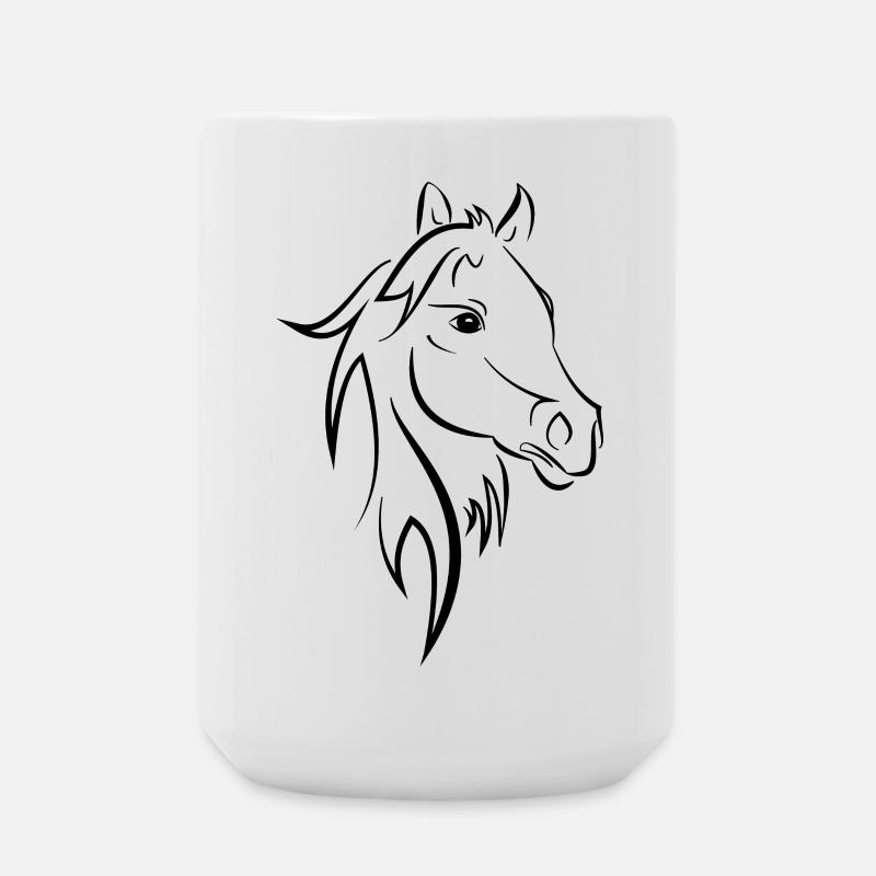 Cheval - Grande tasse 440 ml - blanc