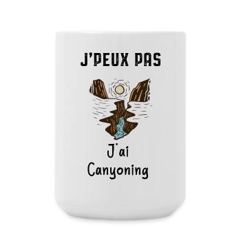 je peux pas j'ai canyoning - Grande tasse 440 ml - blanc - Devant