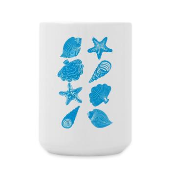 Shells and starfish - Large Mug 440 ml - white - Front
