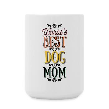 World's Best Dog Mom - Große Tasse 440 ml - Weiß - Vorne