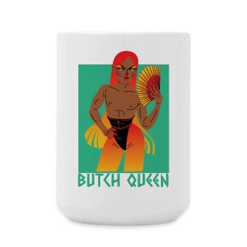 Maskuline Königin - Große Tasse 440 ml - Weiß - Vorne