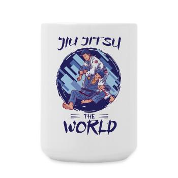 Jiu Jitsu the World - Große Tasse 440 ml - Weiß - Vorne