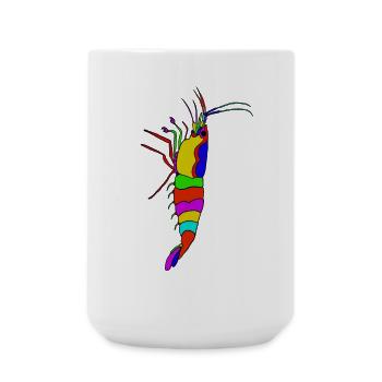 Colorful shrimp panorama - Large Mug 440 ml - white - Front