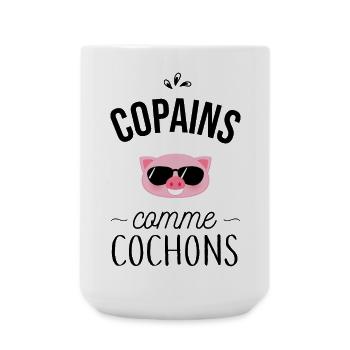 Copains comme cochons - Grande tasse 440 ml - blanc - Devant