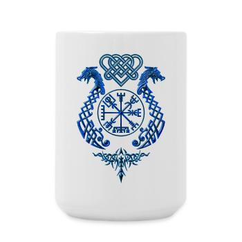 DrachenSymbol - Große Tasse 440 ml - Weiß - Vorne