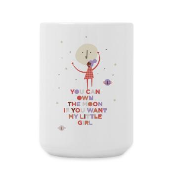 Rêve lunaire pour les filles – Posséder la Lune - Grande tasse 440 ml - blanc - Devant