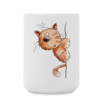 Red Cat I Cat Friends Cadeau - Grande tasse 440 ml - blanc - Devant