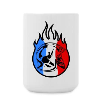 casque sp flamme 3b - Grande tasse 440 ml - blanc - Devant