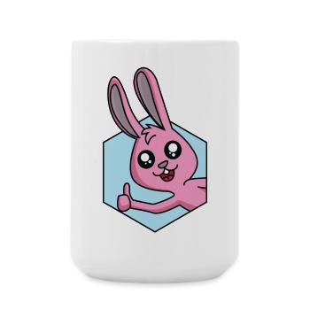 Pouce levé pour le lapin - Grande tasse 440 ml - blanc - Devant