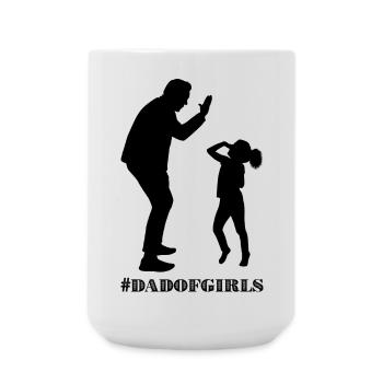 Dad of girls - Large Mug 440 ml - white - Front