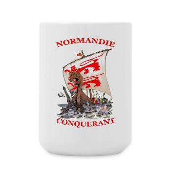 NORMANDIE CONQUERANT créa Louis RUNEMBERG © Adagp - Grande tasse 440 ml - blanc - Devant